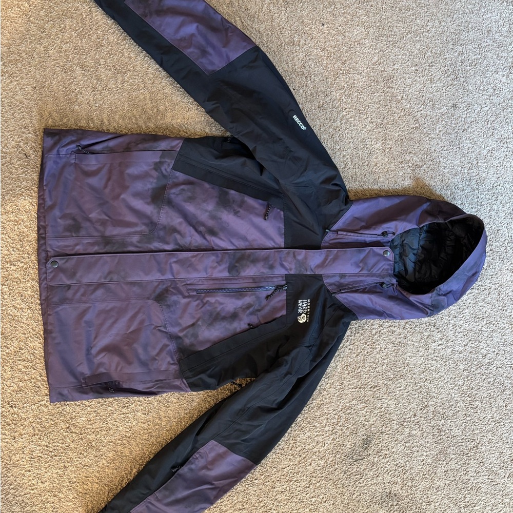 Mountain Hardwear Black and Purple Ski Jacket